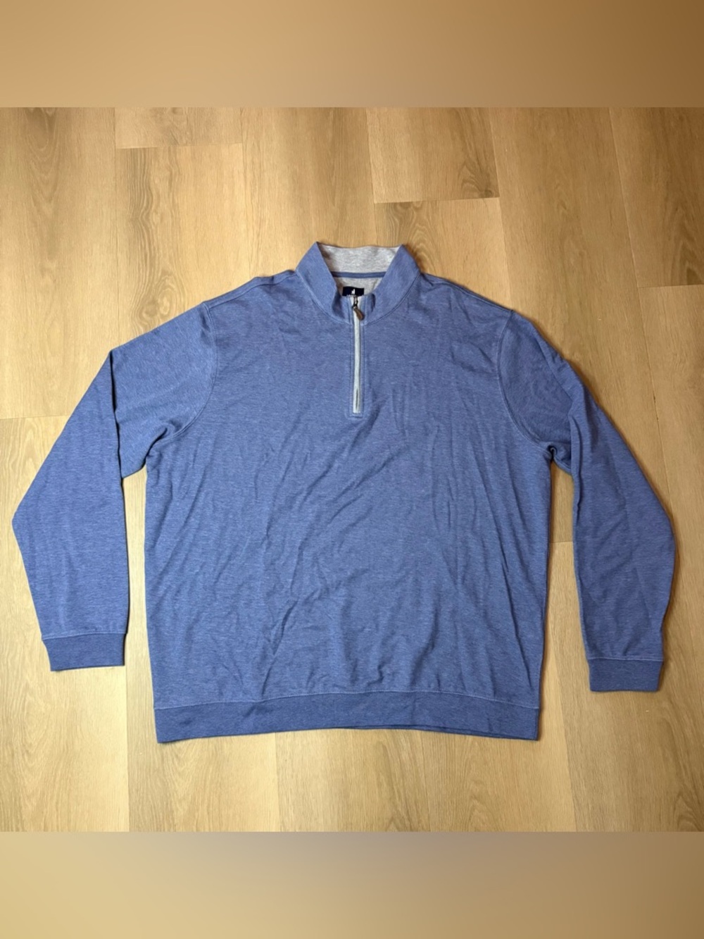 Johnnie-O Men’s XXL Sully Blue Quarter Zip Pullover Sweatshirt